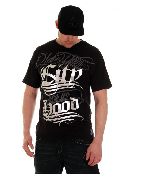 Hood Tee BlackNSilver by BSAT