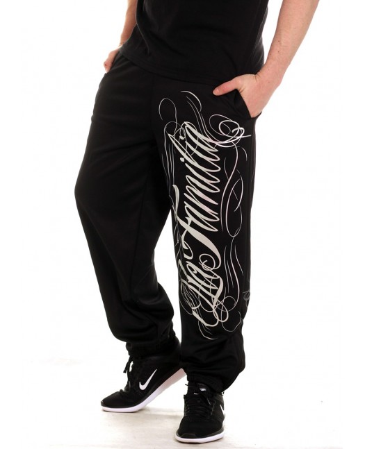 LA FAMILIA Sweatpants BlackNSilver by...
