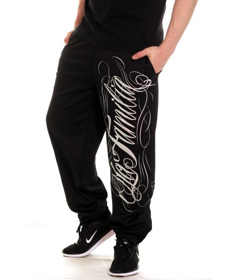 LA FAMILIA Sweatpants BlackNSilver by BSAT