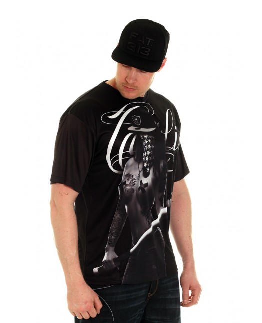 BSAT Baseball Chica Tee Black Baggy