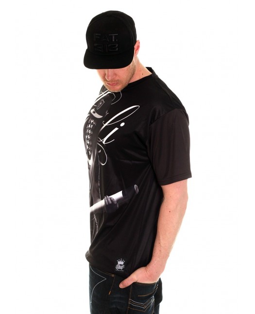 BSAT Baseball Chica Tee Black Baggy