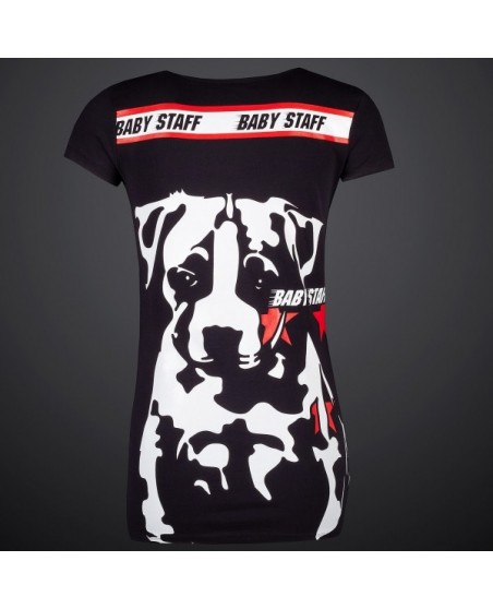 Red Star Puppy Tee Black