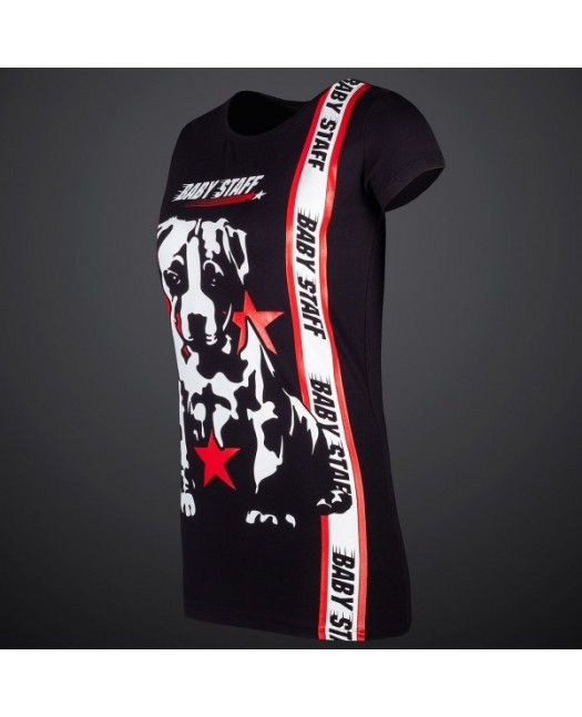 Red Star Puppy Tee Black