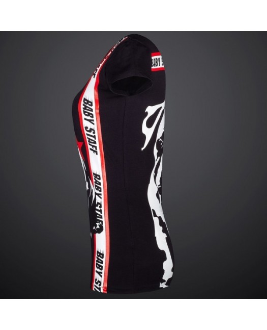 Red Star Puppy Tee Black