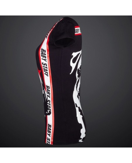 Red Star Puppy Tee Black