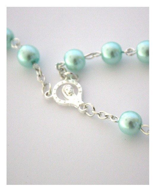 Necklace Rosary Pearls mint
