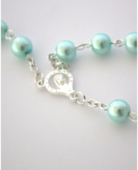Necklace Rosary Pearls mint