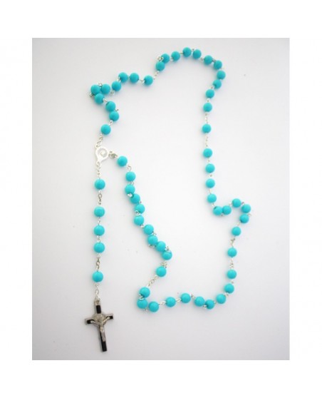 Necklace Rosary Pearls turquoise