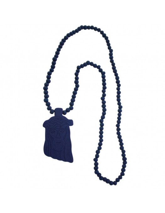 Wood necklace, Jesus Navy