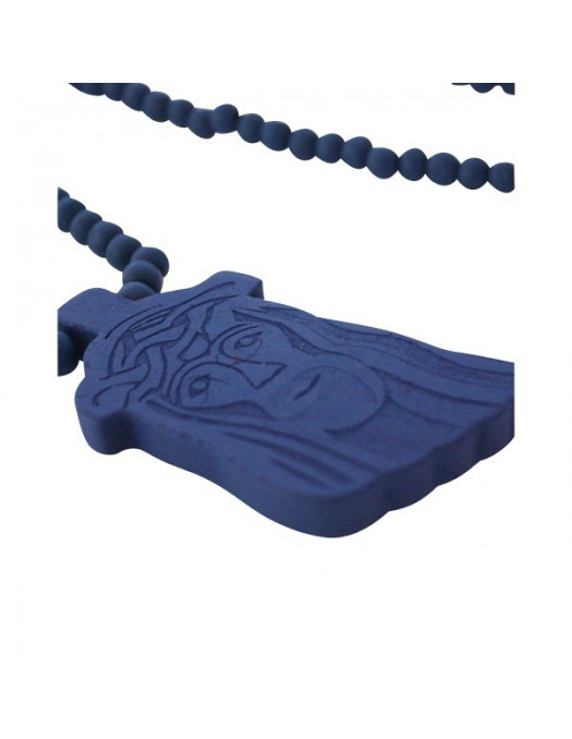 Wood necklace, Jesus Navy