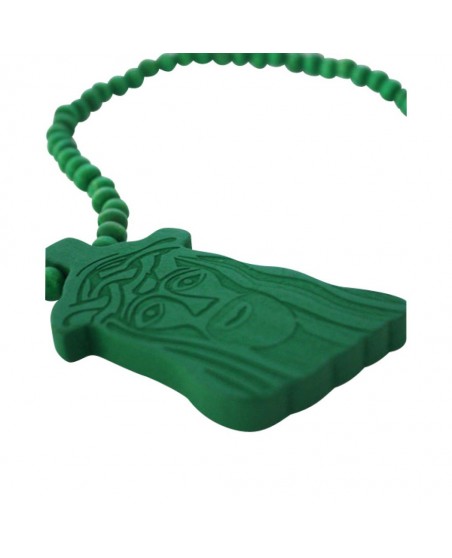 Wood necklace, Jesus Green