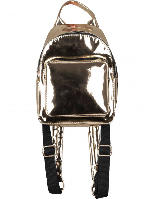 Mini Metallic Backpack Gold