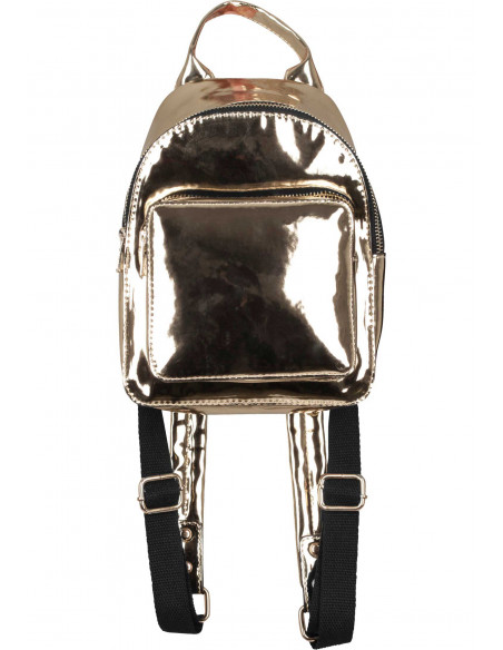 Mini Metallic Backpack Gold