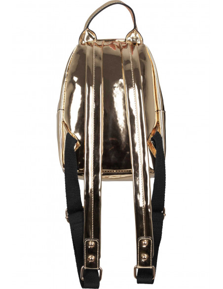 Mini Metallic Backpack Gold