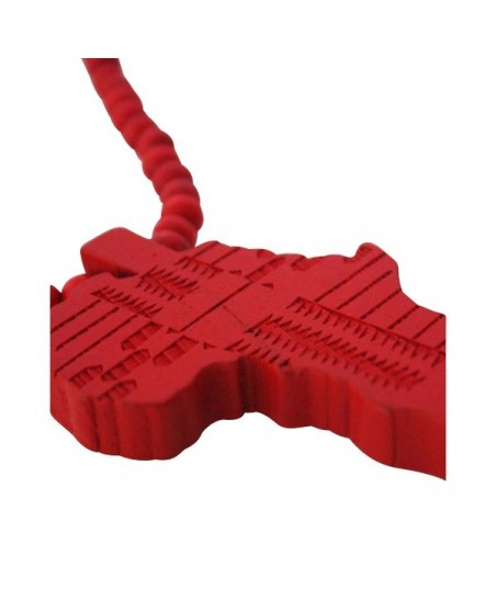 Wood necklace, Africa Red