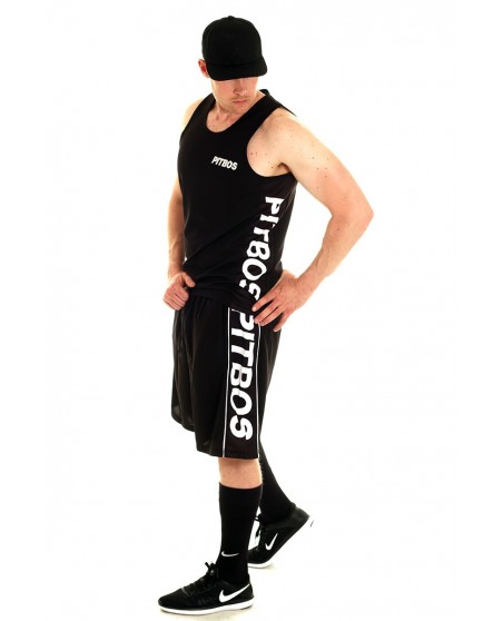 Pitbos Logo TankTop BlackNWhite