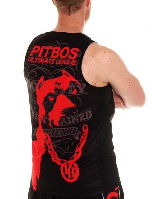Pitbos Ultimate League Tanktop BlackNRed