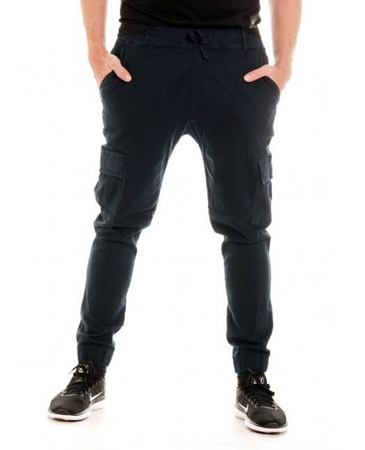 Solid Twill Cargo Jogger Navy