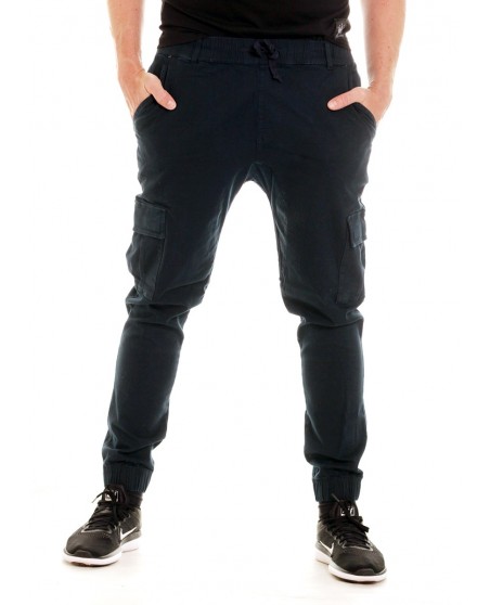 Solid Twill Cargo Jogger Navy