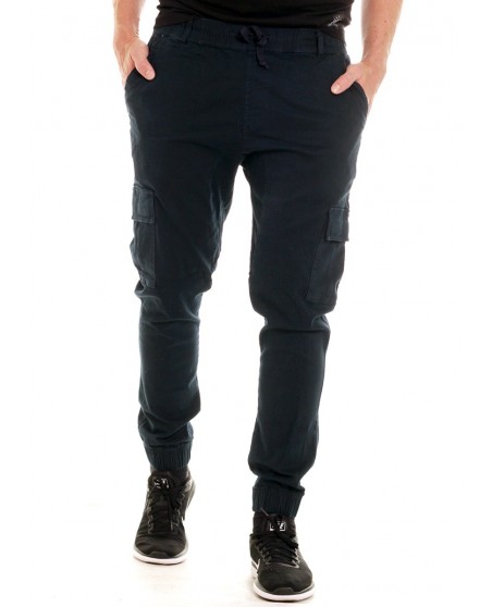 Solid Twill Cargo Jogger Navy