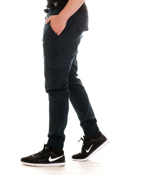 Solid Twill Cargo Jogger Navy