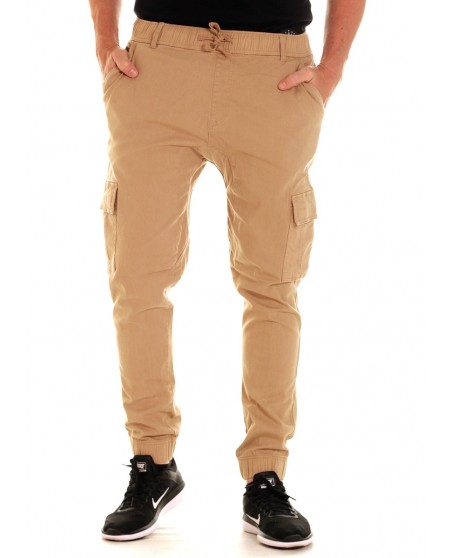 Solid Twill Cargo Jogger Khaki