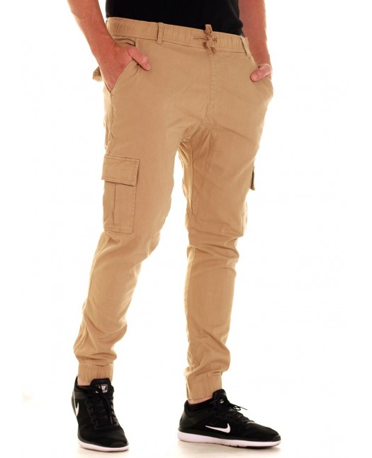 Solid Twill Cargo Jogger Khaki