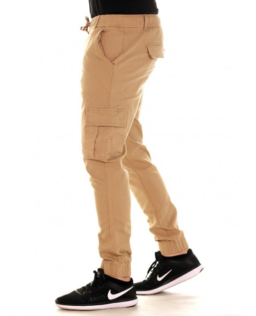 Solid Twill Cargo Jogger Khaki