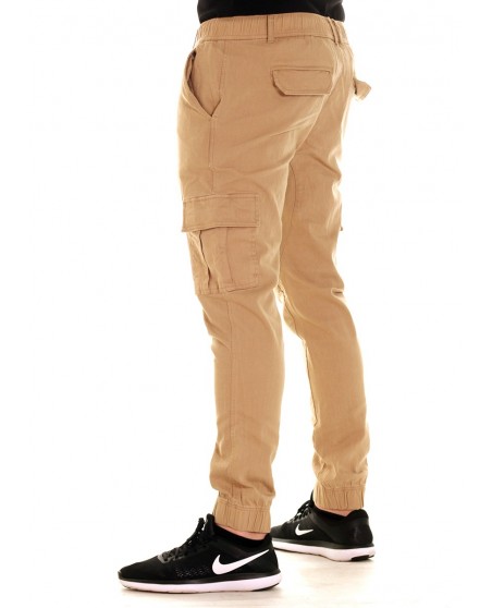 Solid Twill Cargo Jogger Khaki