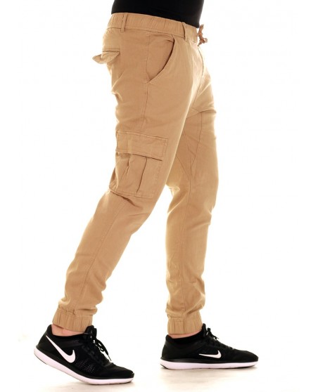Solid Twill Cargo Jogger Khaki