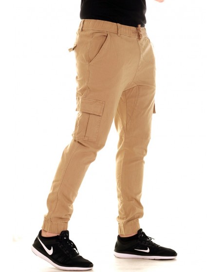 Solid Twill Cargo Jogger Khaki