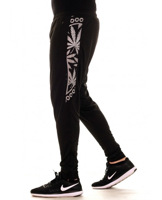 BSAT Smokin Track Pants BlackNSilver