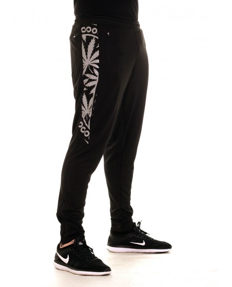 BSAT Smokin Track Pants BlackNSilver