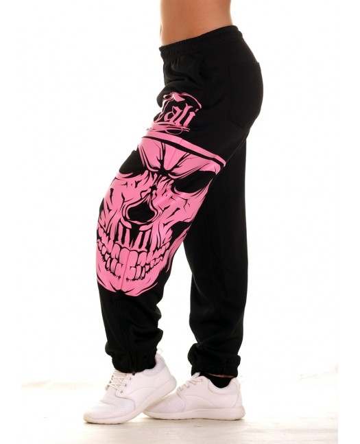Cali Skull Ladies Sweatpants Pink by...