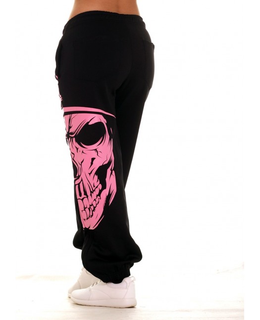 Cali Skull Ladies Sweatpants Pink by...