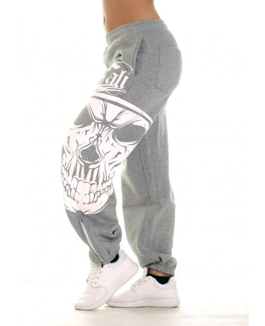 Cali Skull Ladies Sweatpants Grey by...