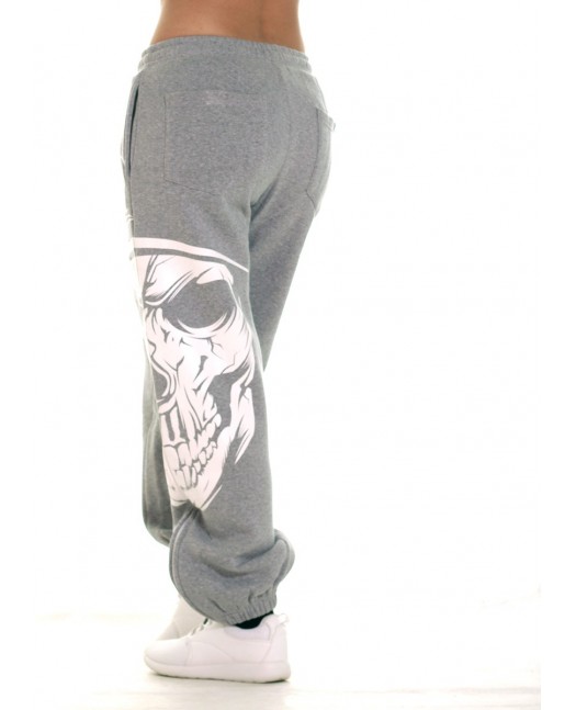 Cali Skull Ladies Sweatpants Grey by...