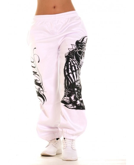 Praying Skull Ladies Sweatpants White by BSAT