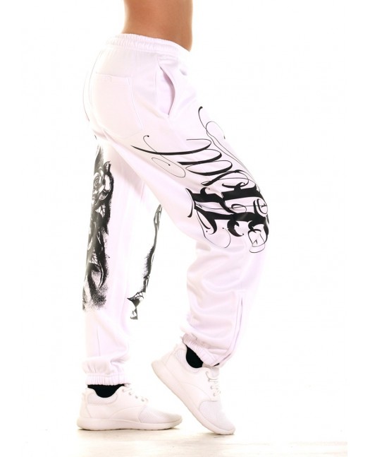 Praying Skull Ladies Sweatpants White...