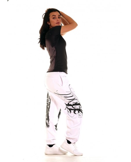 Praying Skull Ladies Sweatpants White by BSAT