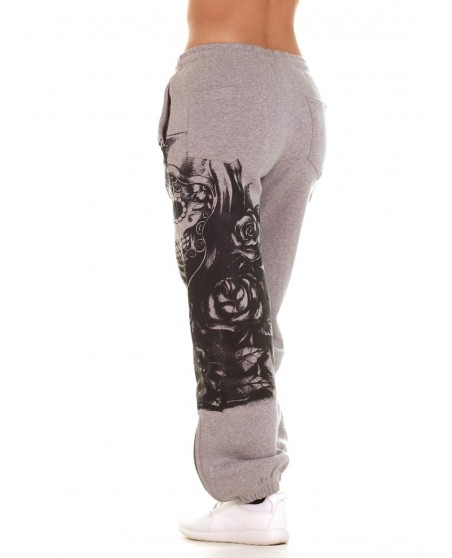 Praying Skull Ladies Sweatpants Grey by BSAT