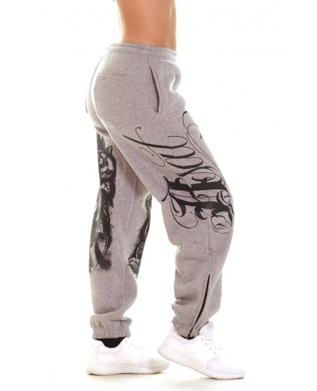Praying Skull Ladies Sweatpants Grey by BSAT