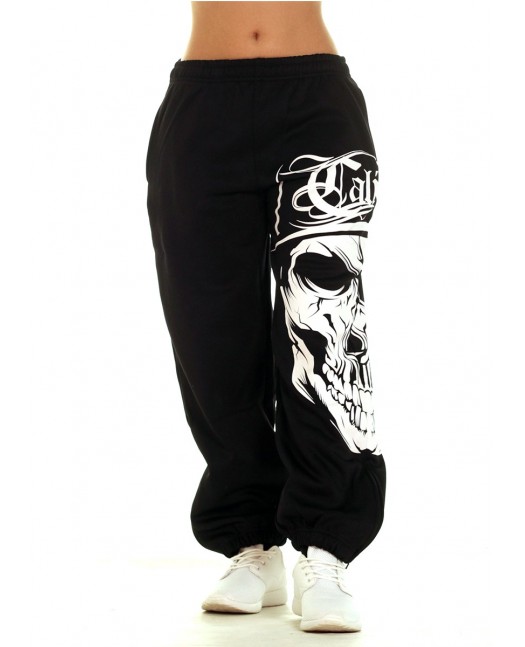 Cali Skull Sweatpants Black by BSAT