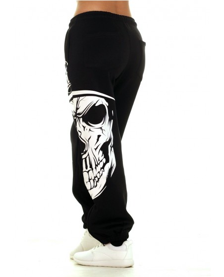 Cali Skull Sweatpants Black by BSAT