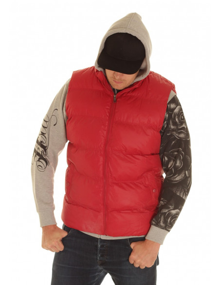 Solid Bubble Vest Red