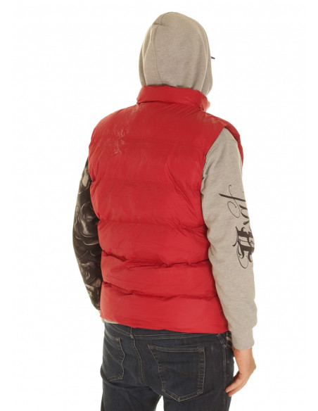 Solid Bubble Vest Red