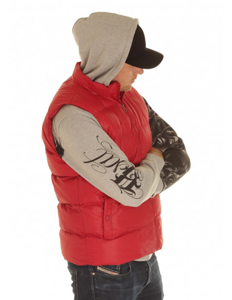Solid Bubble Vest Red