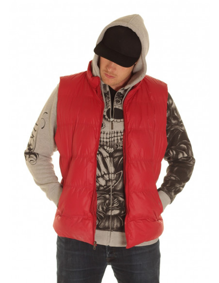 Solid Bubble Vest Red