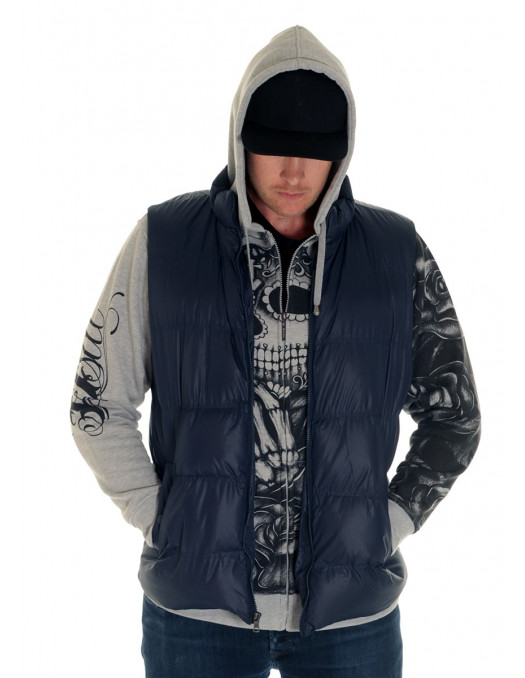 Solid Bubble Vest Navy