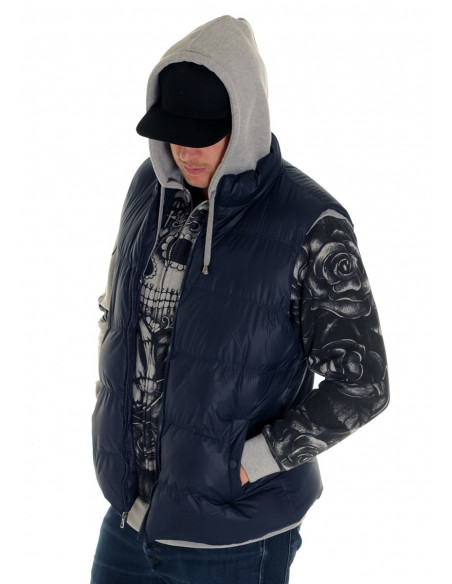 Solid Bubble Vest Navy